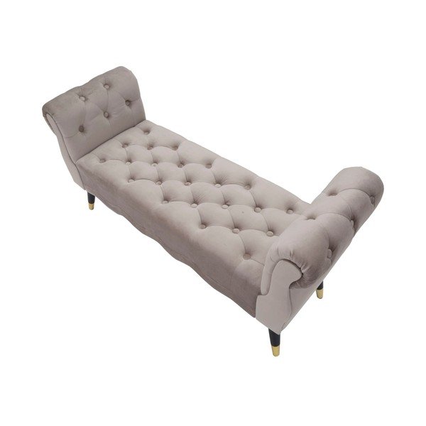 Smeđe-siva baršunasti klupa Paris – Mauro Ferretti-image-3