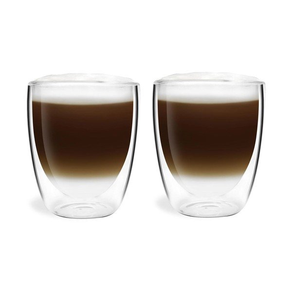 Staklene šalice u setu 2 kom s dvostrukom stijenkom/za latte 320 ml Amo – Vialli Design