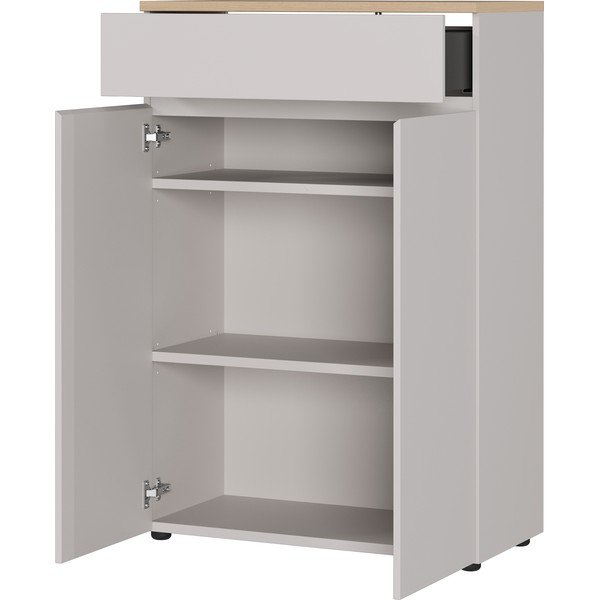 Krem komoda u mat dekoru 80x120x40 cm Lissabon – Germania-image-2