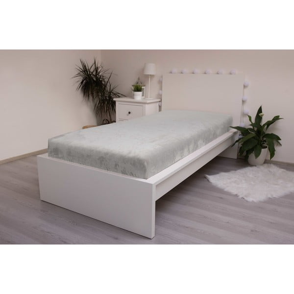 Siva plahta s gumom od mikropliša 180x200 cm – Jerry Fabrics-image-2