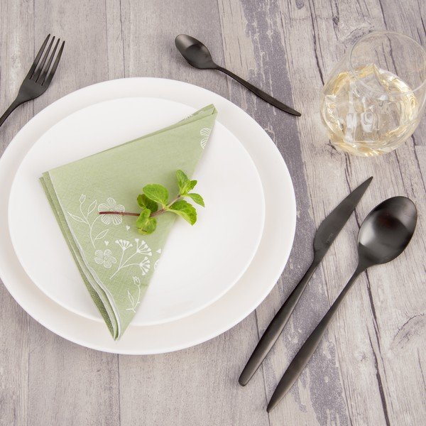 Crni pribor 24 kom od nehrđajućeg čelika – Orion-image-1