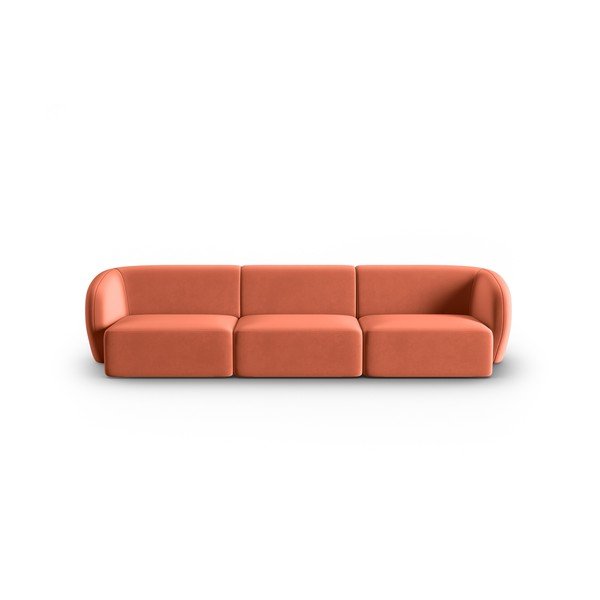 Ružičasta baršunasti sofa 266 cm Paolo – Milo Casa