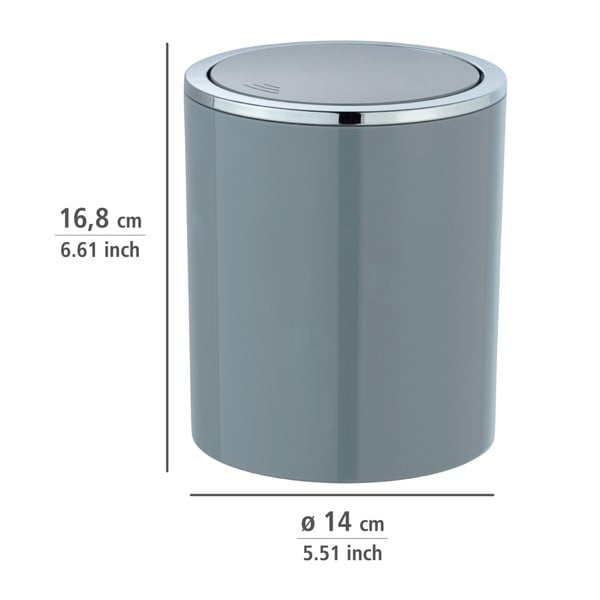 Sivi koš za smeće Wenko Inca, 2 l-image-2