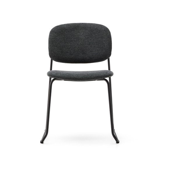 Tamno siva metalna složiva blagovaonska stolica Meli – Kave Home-image-2