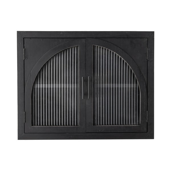 Crna viseća vitrina od masivne jele 62x49x23 cm Lario – Bloomingville