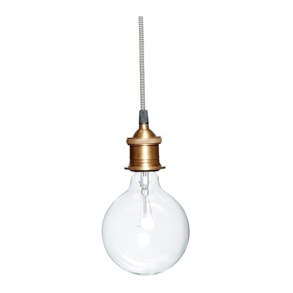 Viseća svjetiljka s utičnicom u zlatnoj boji Hübsch Conny