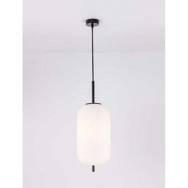 Bijela/crna staklena viseća svjetiljka ø 22 cm Lato – Nova Luce-image-2