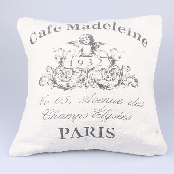 Navlaka za jastuk Café Paris, bijela