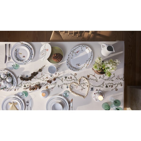 Bijeli porculanski tanjur za posluživanje s božićnim motivom 27x34 cm Hammershøi – Kähler Design-image-1