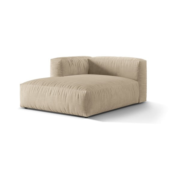 Bež baršunasti modularna sjedeća garnitura (s lijevim kutom) Martina – Micadoni -image-1