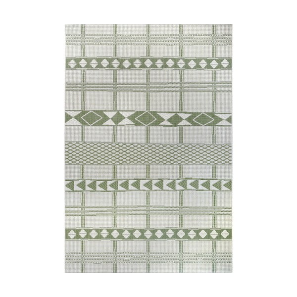 Zeleno-bež vanjski tepih Ragami Madrid, 160 x 230 cm