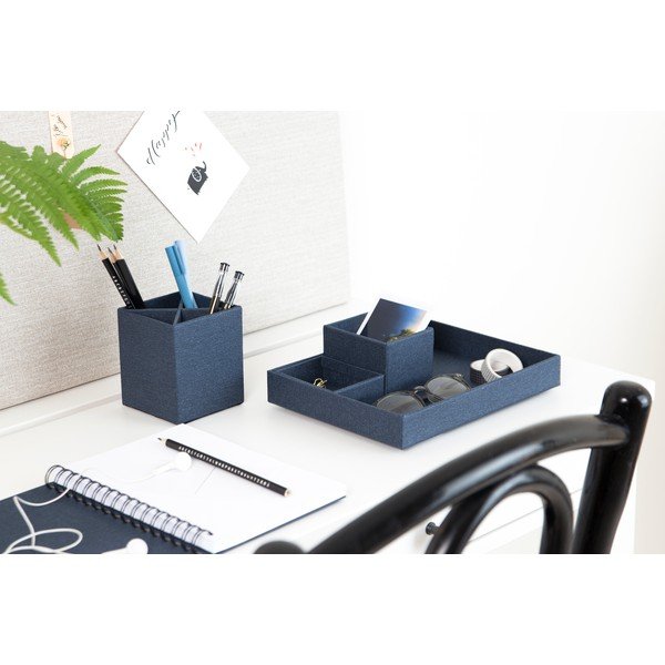 Tamnoplavi 4-dijelni organizator za stol Bigso Box of Sweden Lena-image-2