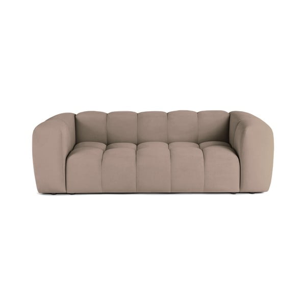 Smeđe-siva baršunasta sofa 225 cm Cube – Bonami Selection