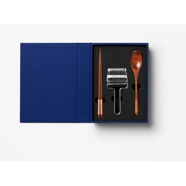 Plavi set štapića za jelo od nehrđajućeg čelika/od bambusa za 2 osobe The Essentials - Ramen Tools – Printworks-image-2