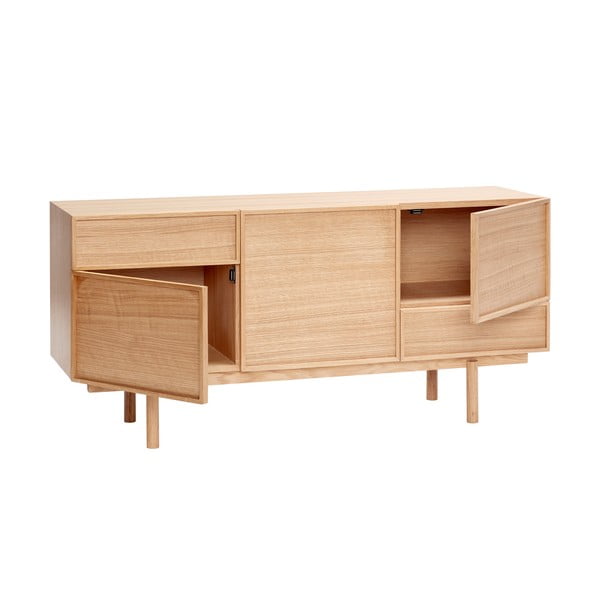 Niska komoda u dekoru hrasta u prirodnoj boji 140x65 cm Cube – Hübsch-image-3