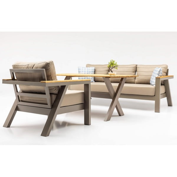 Bež vrtna garnitura za 7 osoba Daisy – Floriane Garden-image-2