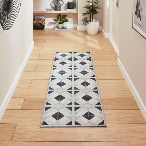 Svijetlo siva/tamno siva periva staza 76x230 cm Victoria Light – Think Rugs-image-1