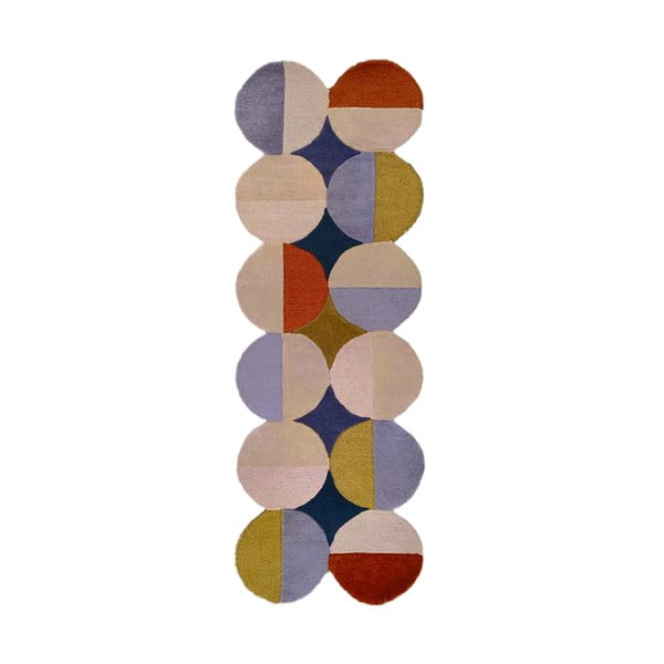 Ručno rađena vunena staza 80x230 cm Mia Ellipse – Flair Rugs