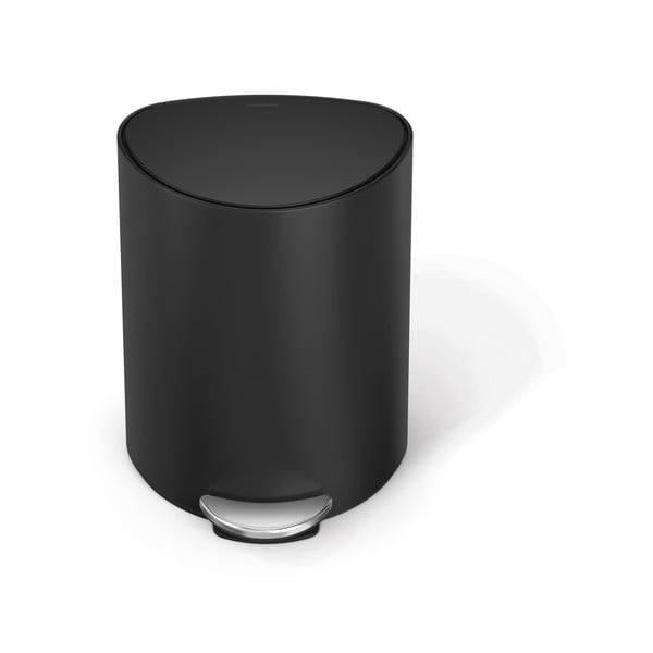 Mat crna metalna kanta za smeće s pedalom 6 l – simplehuman-image-4