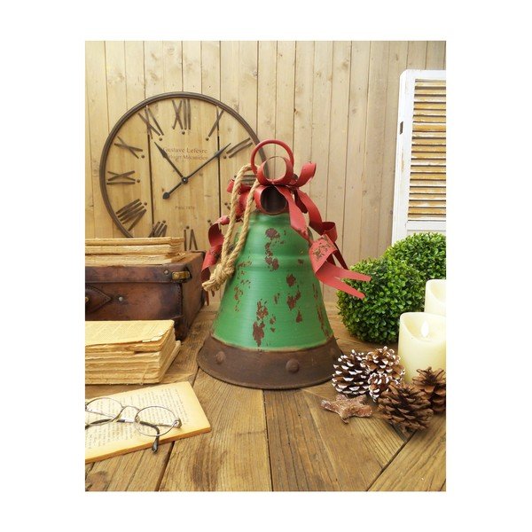 Set od 2 ukrasna zelena zvona Orchid Milano Xmas, visina 40 cm
