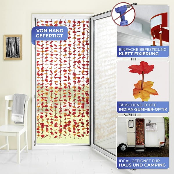 Crvena zavjesa za vrata 90x190 cm Indian Summer – Maximex-image-3