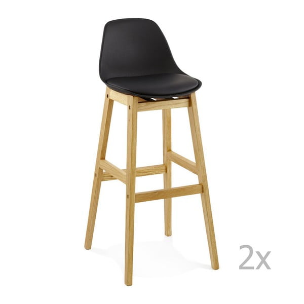 Set od 2 crne barske stolice Kokoon Design Elody