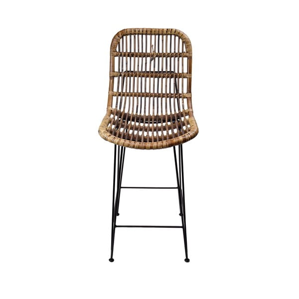 Smeđi barski stolac od ratana 106 cm - Ego Dekor-image-1