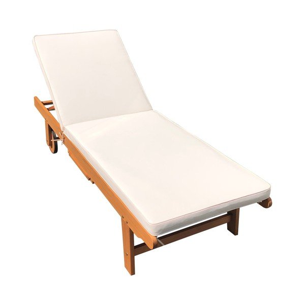 Krem/u prirodnoj boji vrtna ležaljka od masivnog drveta San Diego – Garden Pleasure-image-2