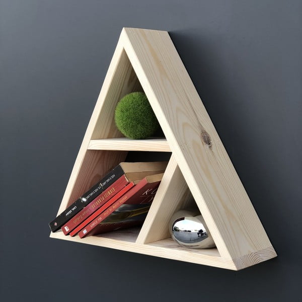 Zidna drvena polica Simple Triangle-image-1