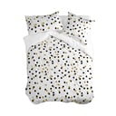 Bijela pamučna navlaka za poplun za krevet za jednu osobu 140x200 cm Golden dots – Blanc