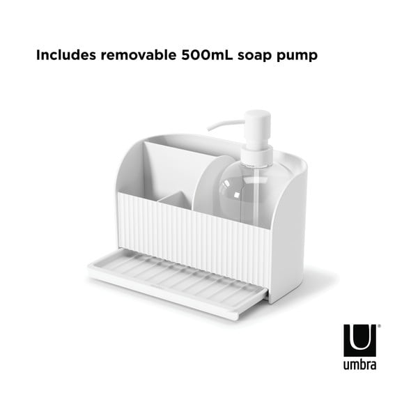 Bijeli držač za deterdžente od reciklirane plastike Sling – Umbra-image-4