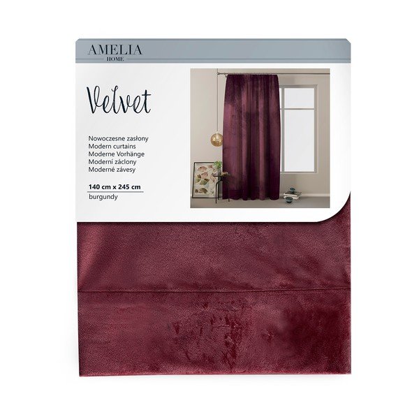 Ljubičasta baršunasta zavjesa AmeliaHome Velvety, 245 x 140 cm-image-3