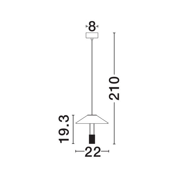 Mat crna LED viseća svjetiljka aluminijska sa sjenilom od akrilnog stakla ø 22 cm Anafi – Nova Luce-image-4