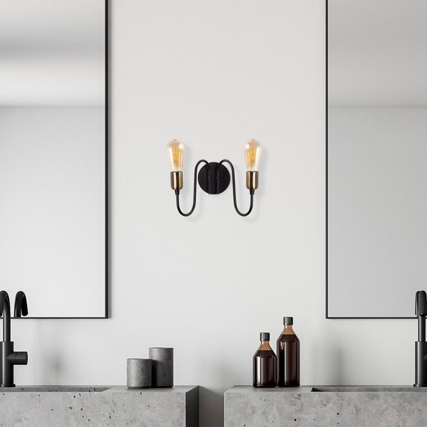 Crna zidna lampa Firat – Opviq lights-image-2