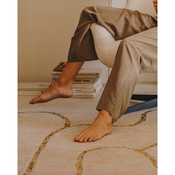 Bež vunen tepih 160x230 cm Magin – Kave Home-image-1