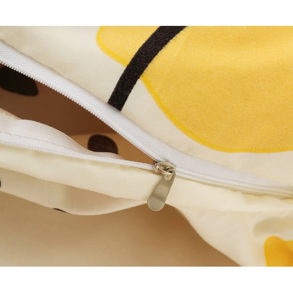 Žuta  3-dijelna posteljina za krevet za jednu osobu od mikrosatena 140x200 cm Sophia – My House-image-2