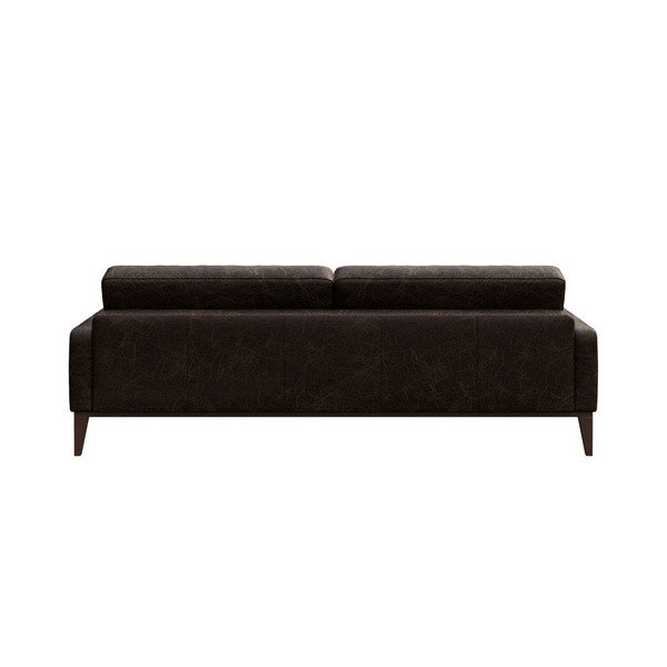 Tamnosmeđa kožna garnitura MESONICA Musso Tufted, 210 cm-image-3