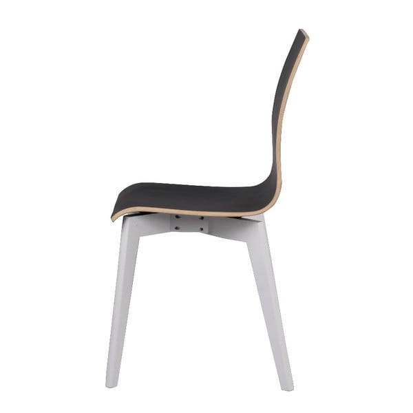 Crna blagovaonska stolica s bijelim nogama Rowico Grace-image-4