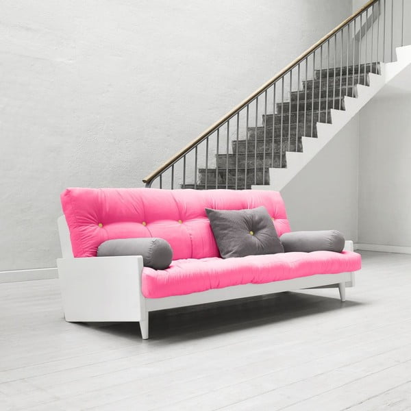 Sofa na razvlačenje Karup Indija Bijela / Magenta / Amarillo
