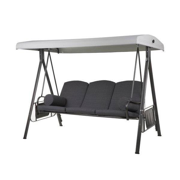 Crna metalna vrtna ljuljačka Salerno - Dajar-image-1