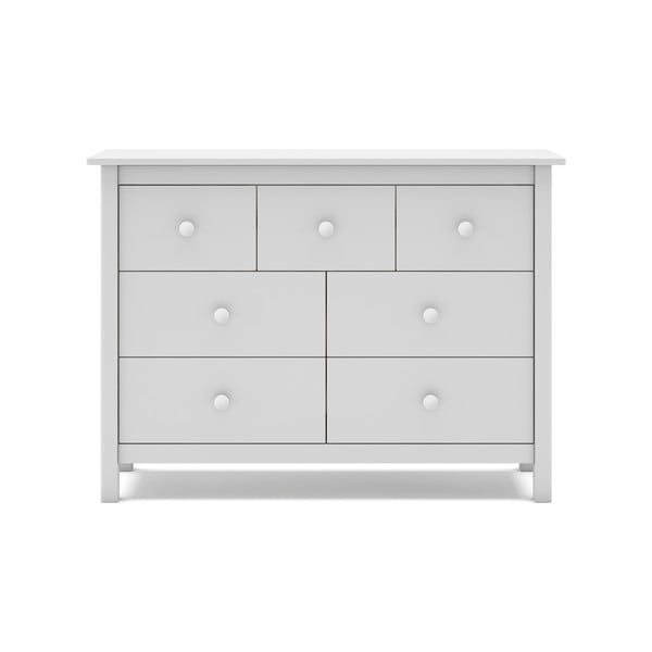 Bijela niska dječja komoda od borovine 110x80 cm Max - Marckeric-image-2