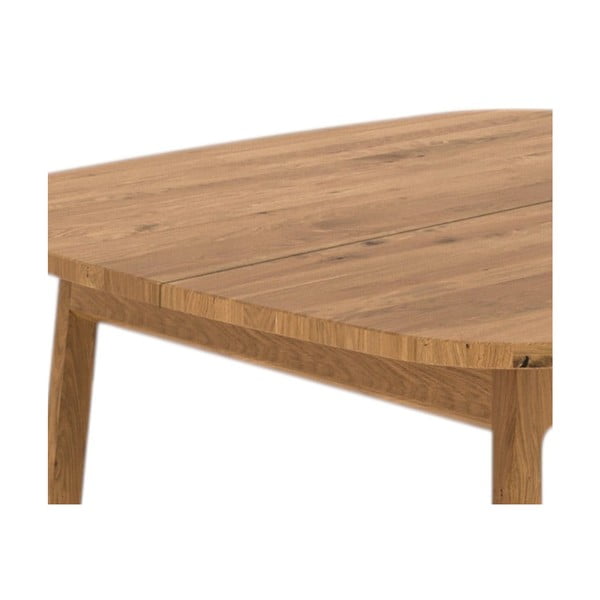 Proširiv blagovaonski stol od punog hrasta u prirodnoj boji 100x120 cm Twig – The Beds-image-2