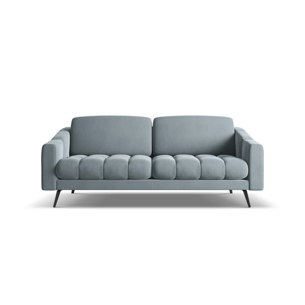 Svijetlo plava baršunasti sofa 202 cm Nalu – Makamii