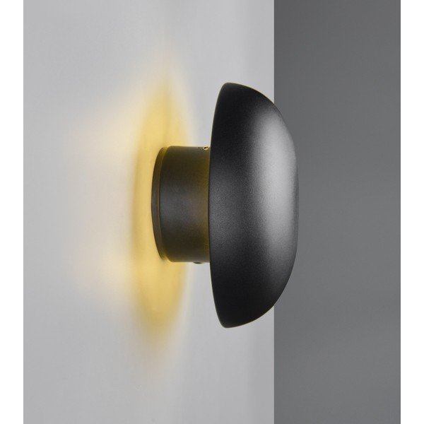 Mat crna LED zidna lampa s USB Davey – Reality-image-1