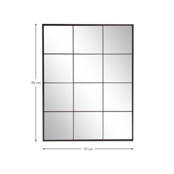 Zidno ogledalo s crnim metalnim okvirom Westwing Collection Clarita, 70 x 90 cm-image-3