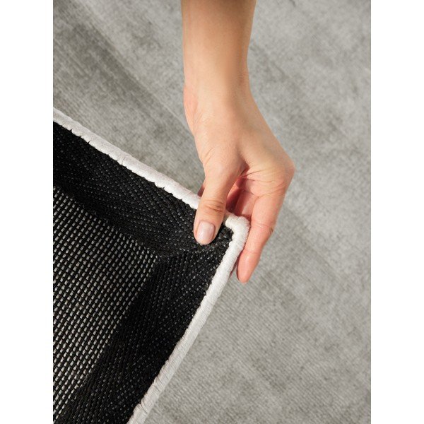 Sivi ručno rađen tepih viskozan 80x150 cm Noemi – Vikosa-image-4