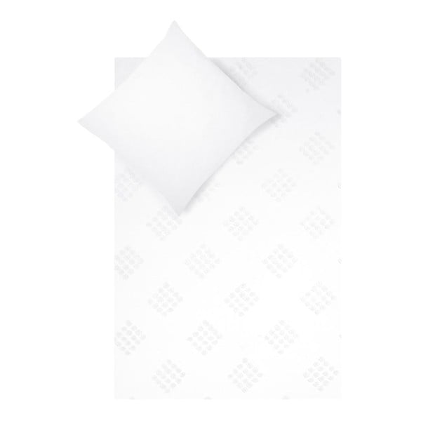 Bijela posteljina od pamučnog perkala Westwing Collection Fia, 135 x 200 cm