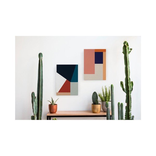 Slika na platnu Really Nice Things Geometric Blue, 50 x 70 cm-image-1