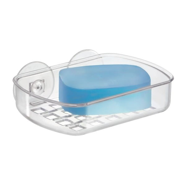 Prozirna posuda za sapun na vakuum iDesign Suct