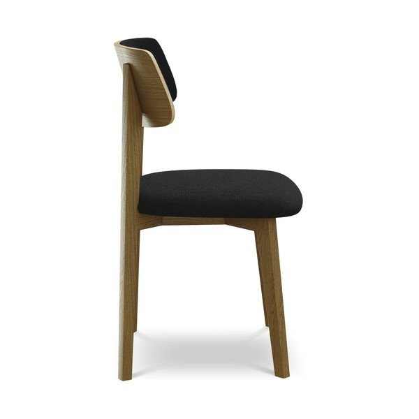 Crna blagovaonska stolica od masivnog drveta Niu – Makamii-image-2